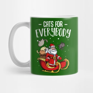 Cat - Cats For Everybody - Funny Christmas Santa Claus Mug